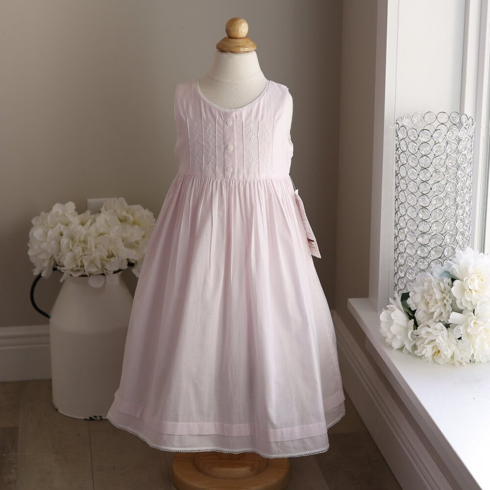 Strasburg Dress Pink Cotton Beach Portrait Vacation Summer Sundress size 2/3 NWT